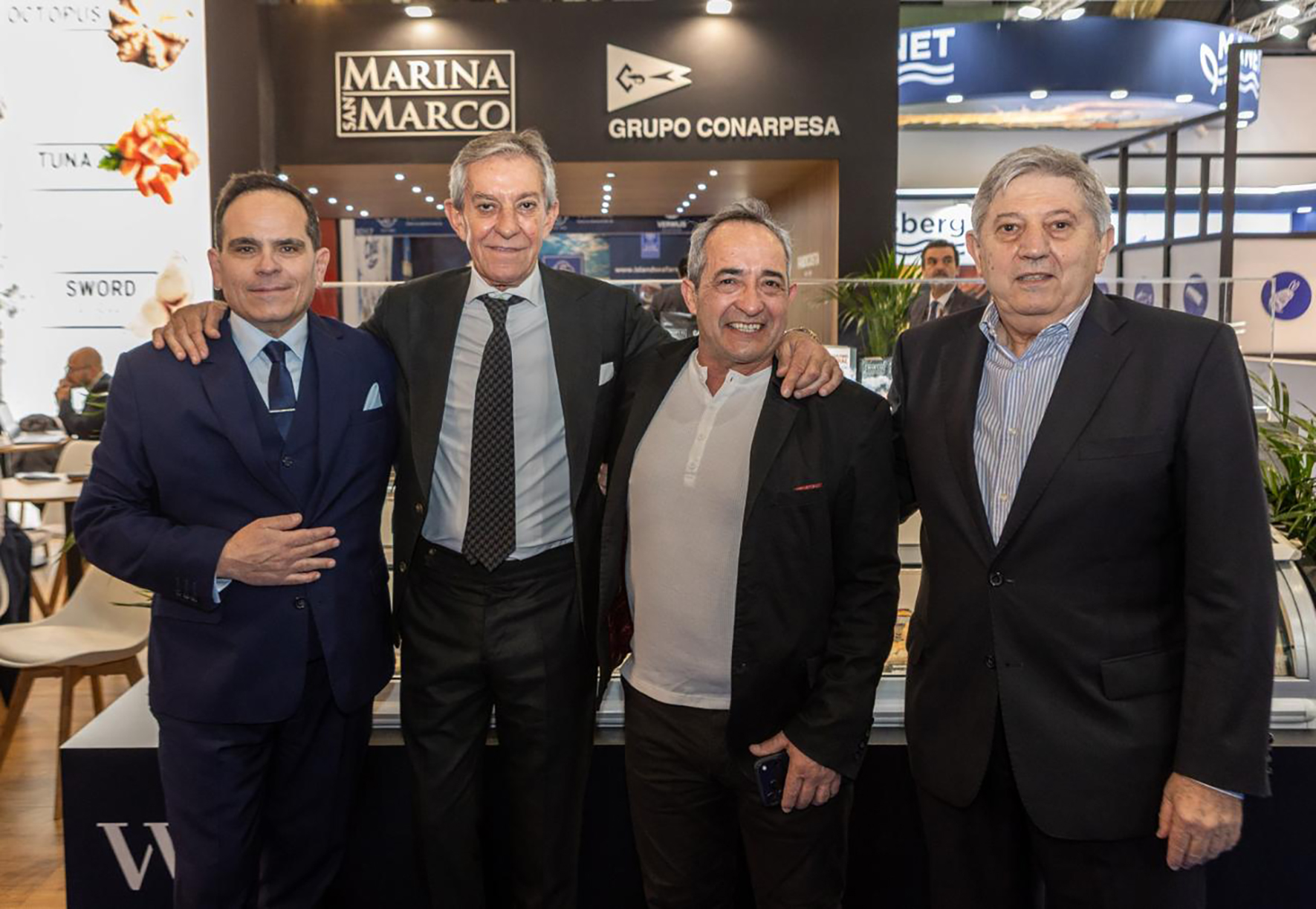 El presidente de Conarpesa, Álvarez Castellano, junto su equipo integrado por Córdoba Canosa, García y Baroli